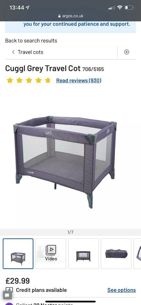 argos cuggl travel cot mattress